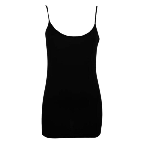 CAMISOLE TOP Long Cami Top Womens Singlet Summer Casual Wear Basic Tank Shirt Sunset Pink / XS