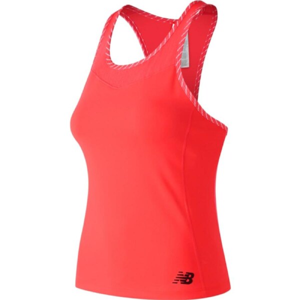New Balance Womens Tournament Racerback Tank Top Fitted Tennis Sport - Coral XS