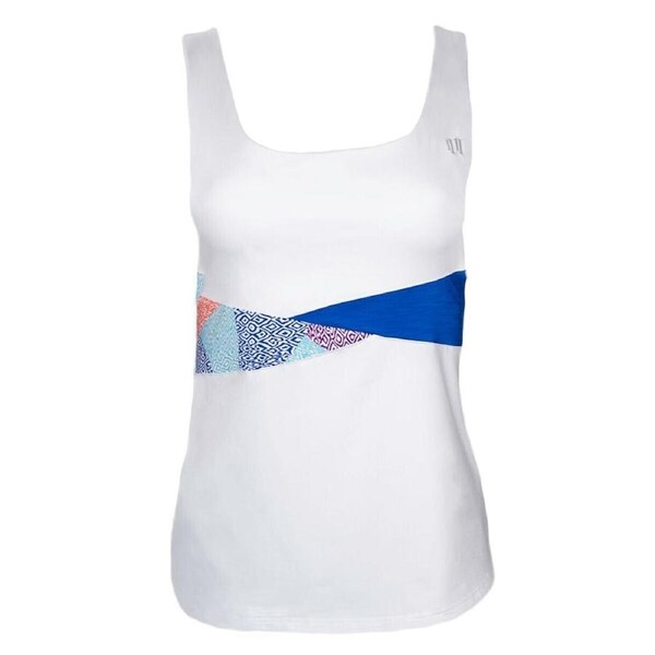EleVen Womens By Venus Williams Drill Tank Top Fitted Tennis Sport - White M