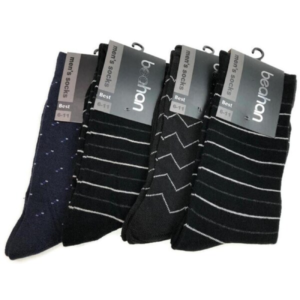 2 Pairs COTTON BUSINESS SOCKS Mens Dress Crew Plain Work Casual Assorted / 6-11