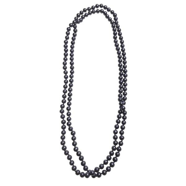 74cm LONG PEARL NECKLACE 1920s Gatsby Flapper Burlesque Gangster Costume Party Off White