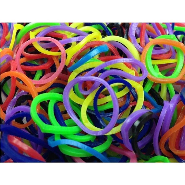2400 LOOM BANDS Rubber Refill Kit DIY Magical Bracelet 96 S Clips, 8 Hooks Mixed Colours