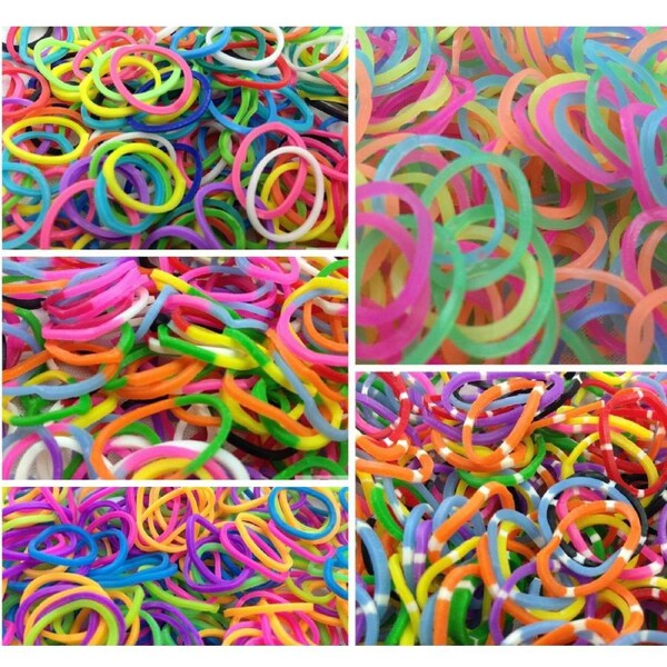 2400 LOOM BANDS Rubber Refill Kit DIY Magical Bracelet 96 S Clips, 8 Hooks Mystery Pack (Assorted Colours)