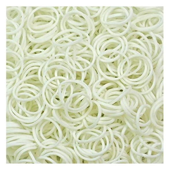 2400 LOOM BANDS Rubber Refill Kit DIY Magical Bracelet 96 S Clips, 8 Hooks Plain White