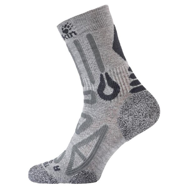 Jack Wolfskin Trekking Socks Pro Classic Cut Outdoor Trail Padded Light Grey / 38-40