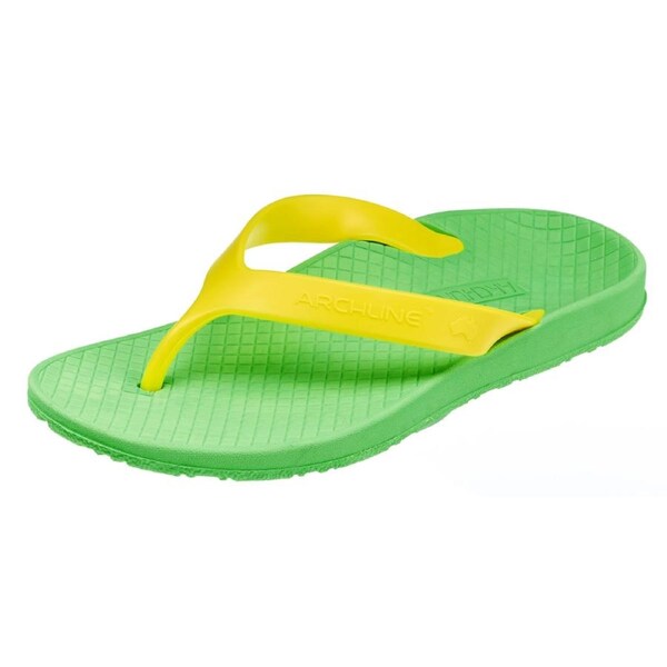ARCHLINE Flip Flops Orthotic Thongs Arch Support Shoes Footwear White/Blue / EUR 47
