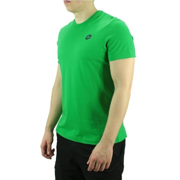Lotto Mens L73 BS Tee Shirt Sports Tennis Training - Green/Navy L