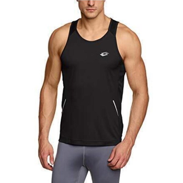 Lotto Mens Xride II BS Tank Top Tennis Sports Gym - Shark Grey L