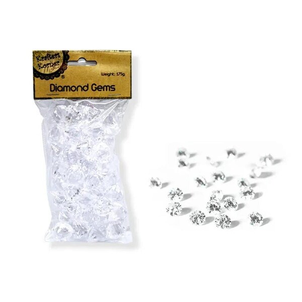 350g Acrylic Faux Diamond Gem Transparent Rhinestone Decor Clear Filler Scatter