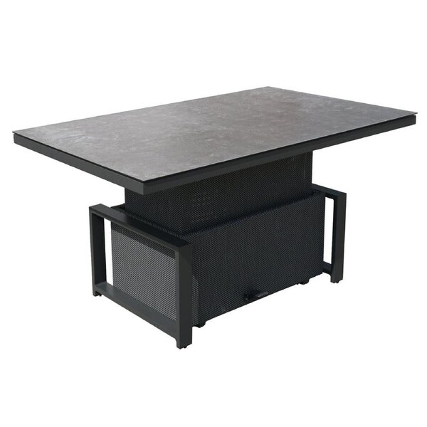 FurnitureOkay Manly Aluminium Outdoor Height Adjustable Table - Charcoal