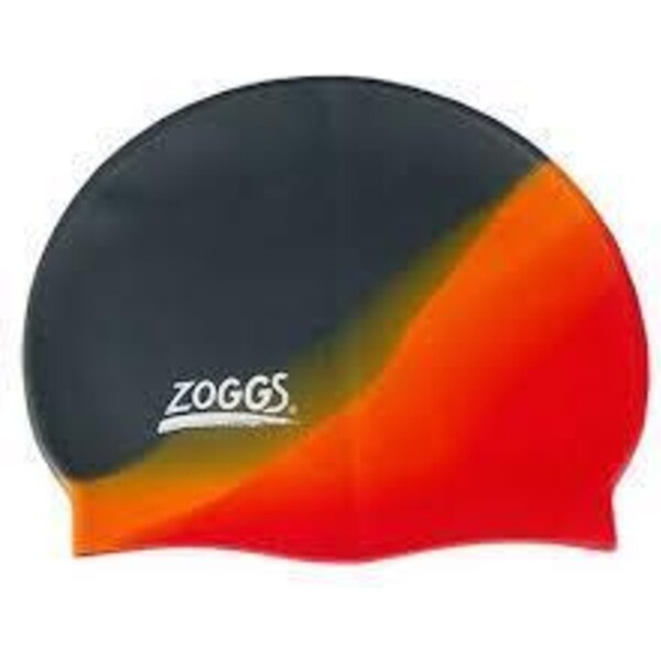 Zoggs Silicone Swim Cap Swimming Hat - Assorted Multi-Colour