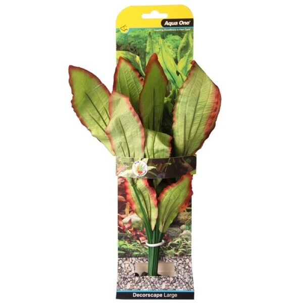 30cm Large Amazon Red/Green Aquarium Plant Silk For Fish Tanks And Aquariums by Aqua One