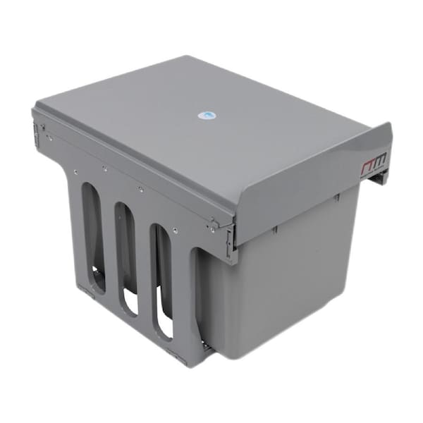 2x 15L Pull Out Trash Bin Dual Kitchen Garbage Waste Basket Cabinet Bin