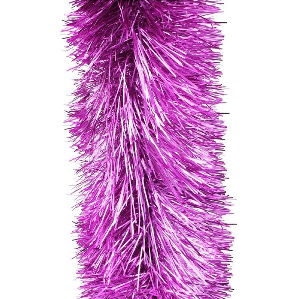 10m FROSTED PURPLE Christmas Tinsel 150mm wide