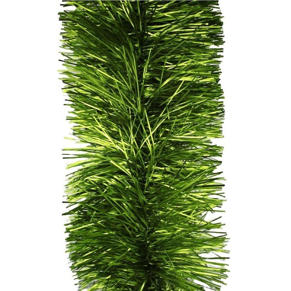 10m APPLE GREEN Christmas Tinsel 150mm wide