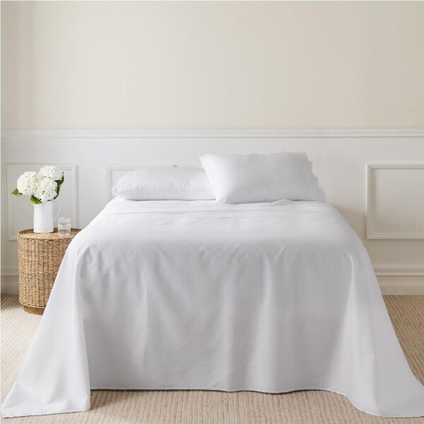 MyHouse Ashton Bed Sheet Set - White - Double