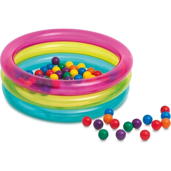 Intex Classic Inflatable Baby/Infant Outdoor Play/Activity Toy 50 Balls Pit 1y+
