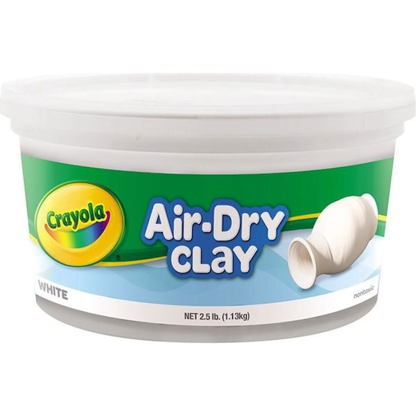 Crayola 1.13kg Air Dry Clay Tub Kids/Children 6y+ Modelling Mold Play Toy White