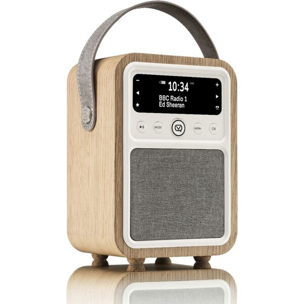 View Quest Monty Retro DAB+ Digital AM/FM Radio/Bluetooth/Wireless Speaker Oak