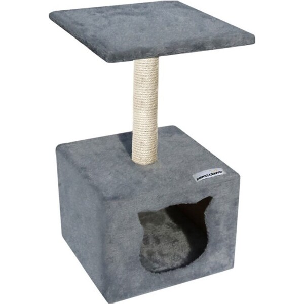 Paws & Claws 58cm Catsby Cats Sisal Rope Scratching Platform Hideaway Tower Asst