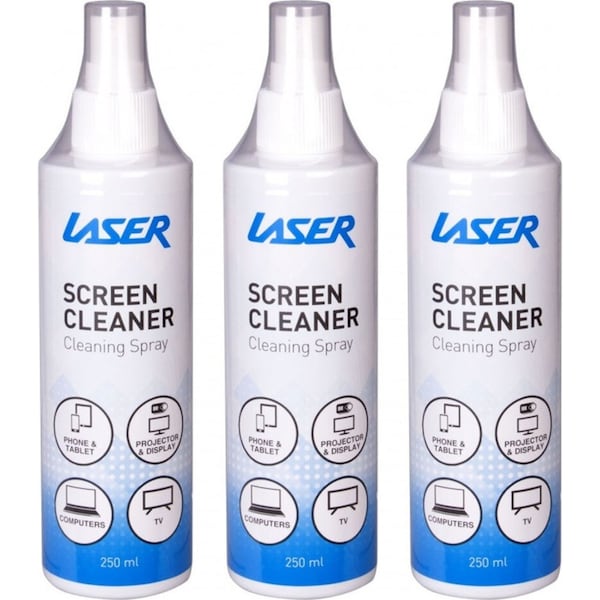 3PK Laser 250ml Cleaning Spray Cleaner for Electronics/Laptop Monitor PC Screens