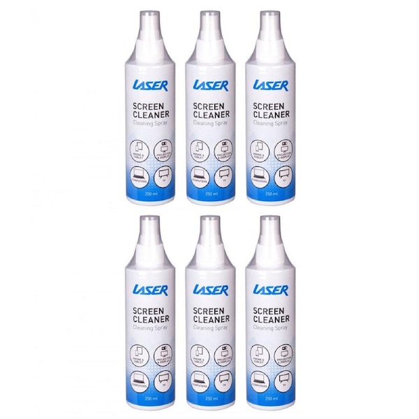6PK Laser 250ml Cleaning Spray Cleaner for Electronics/Laptop Monitor PC Screens
