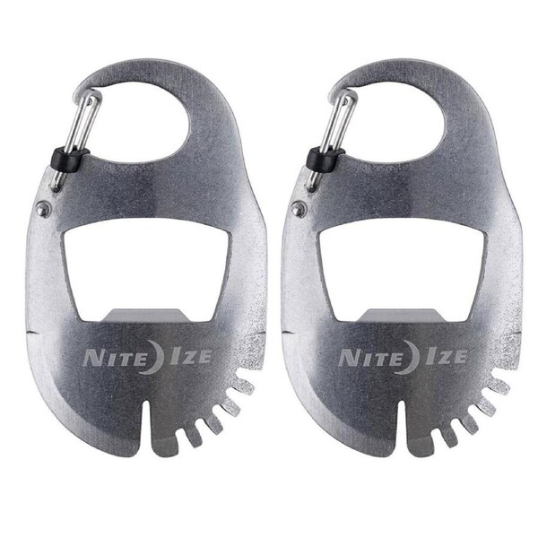 2x Nite Ize DoohicKey 4-In-1 Pet Tool Comb/Nail File/Bottle Opener/Tick Remover