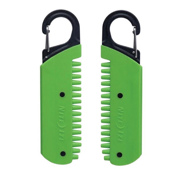 2x Nite Ize DoohicKey Clip-On Dog/Cats Hair/Lint Remover Cleaning f/ Clothes GRN