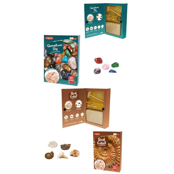 MAGNOIDZ Geology Dinosaur Fossil DIG & Excavation Kit
