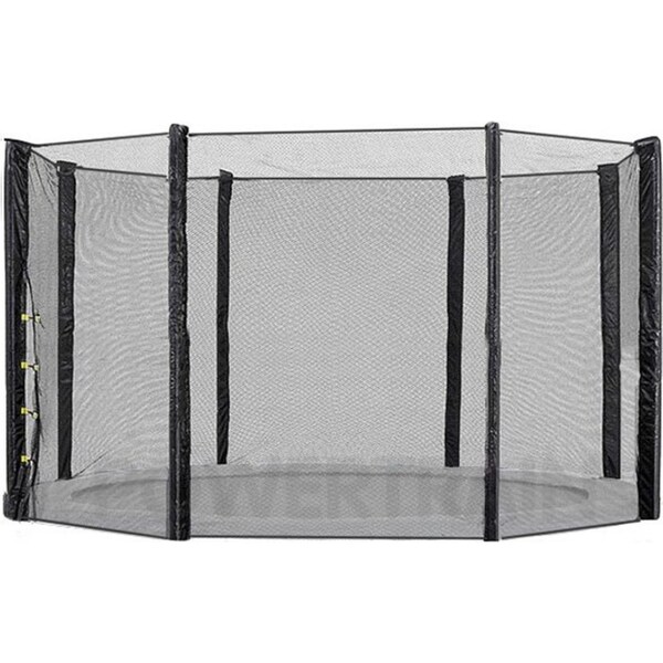12ft Replacement Round Outdoor Trampoline Safety Net Enclosure 8 pole