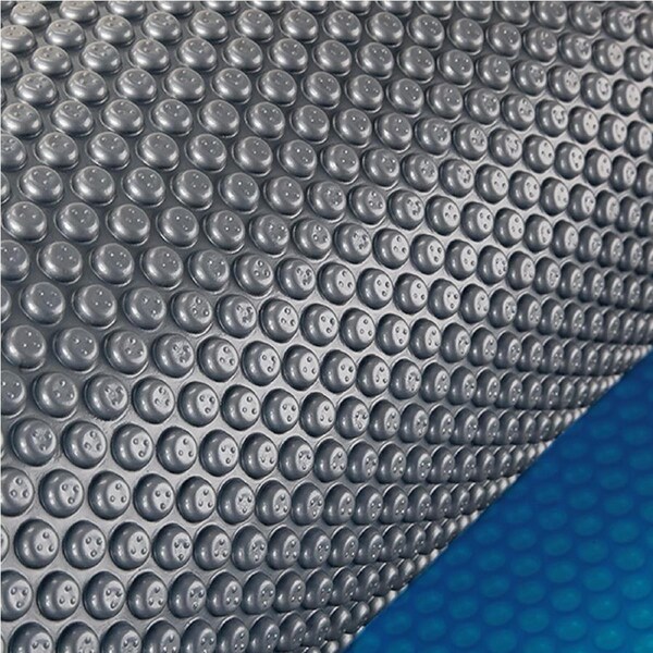 AURELAQUA Pool Cover 500 Micron 11x5m Solar Blanket Swimming Thermal Blue Silver