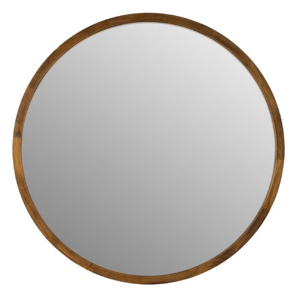 TINA 60cm Dark Wood Solid Wood Mirror