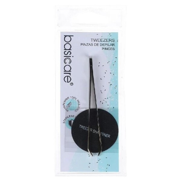 Basicare Arched Claw Tweezers Gold Blade 8.5cm Precision Hair Removal Tool