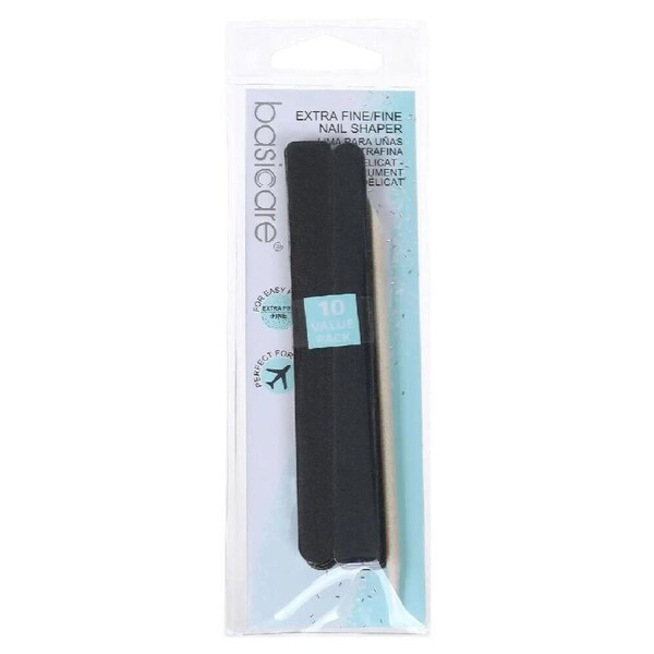 Basicare Extra Fine Nail Shaper 11.5cm Dual Sided Manicure Pedicure File