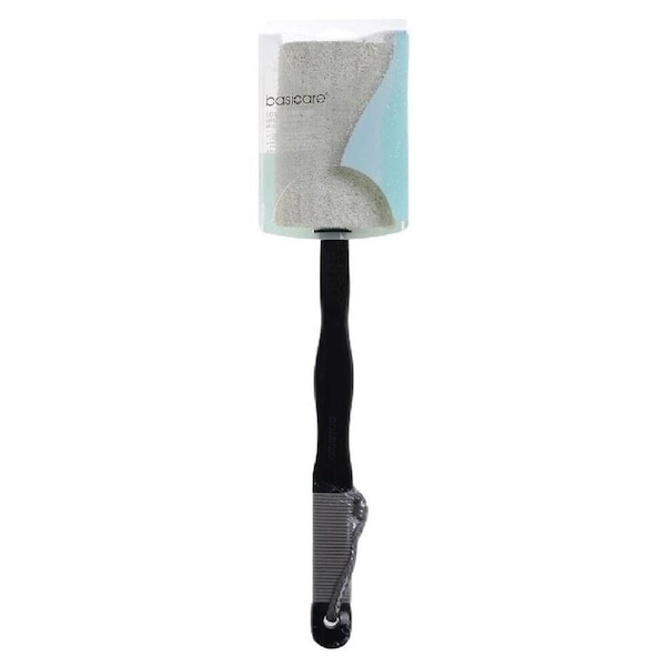 Basicare Dual Loofah Back Brush Detachable Handle 41cm Exfoliating Body Tool