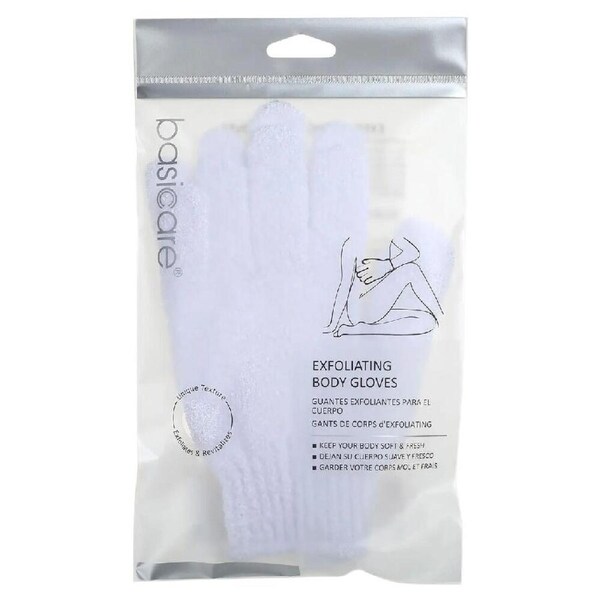 Basicare Exfoliating Body Gloves White Skin Cleansing Softening and Refreshing