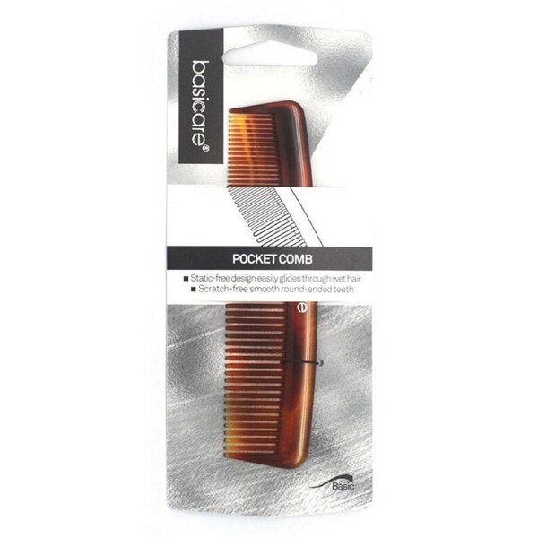 Basicare Pocket Hair Comb 12.2cm Fine Tooth Styling Comb for Hair Care