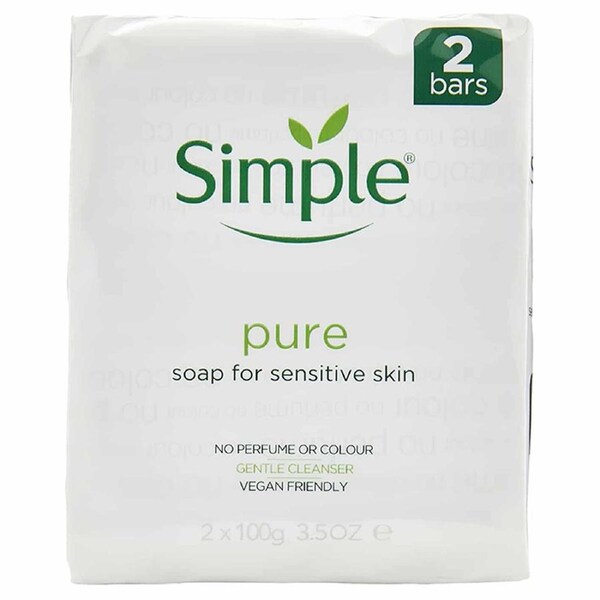 Simple Pure Soap for Sensitive Skin 100g x 2 in Twin Pack