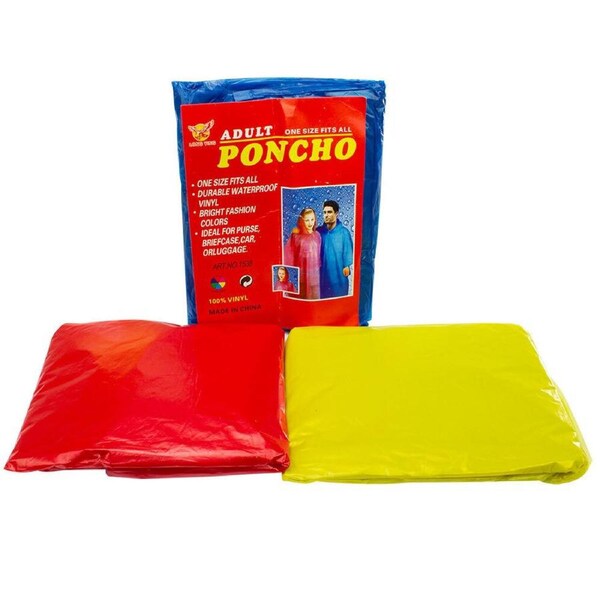 Safe Home Care Rain Poncho Waterproof Raincoat Rain Coat Rainwear Adult Assorted