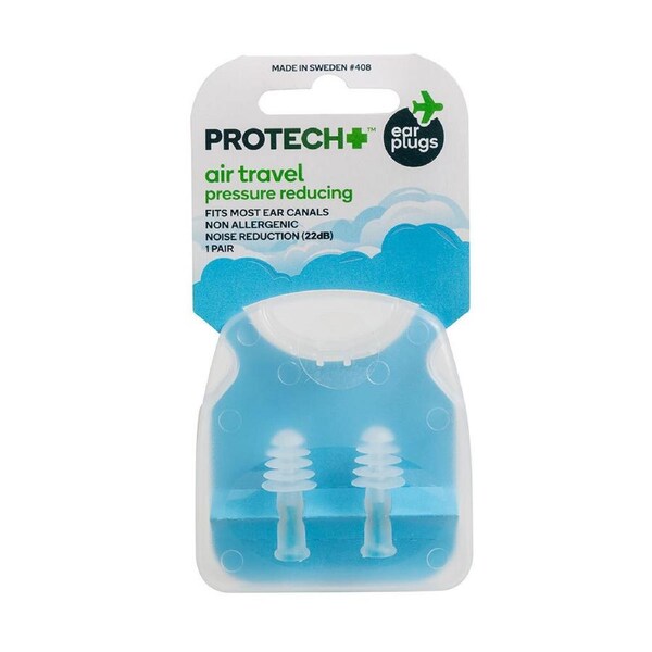 Protech Ear Plugs Noise Control Air Travel Pressure Reducing 1 Pair