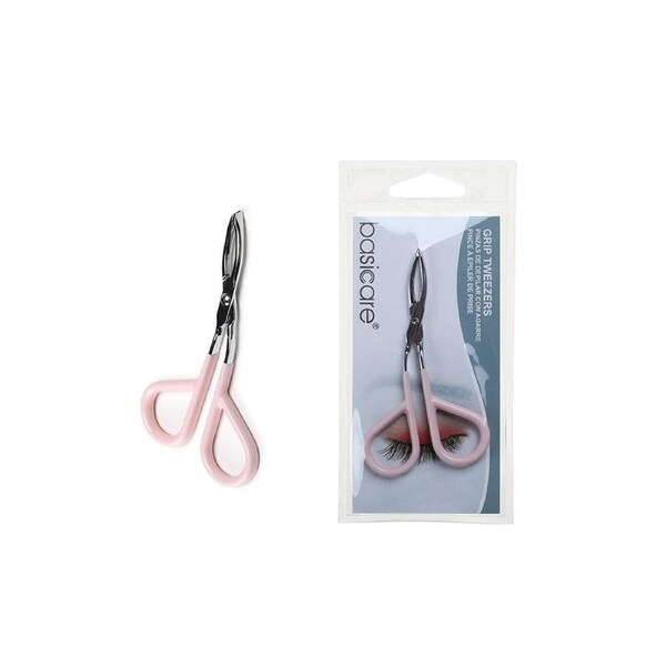 Basicare Grip Tweezers Scissor Handle Chrome Plated Precision Hair Remover