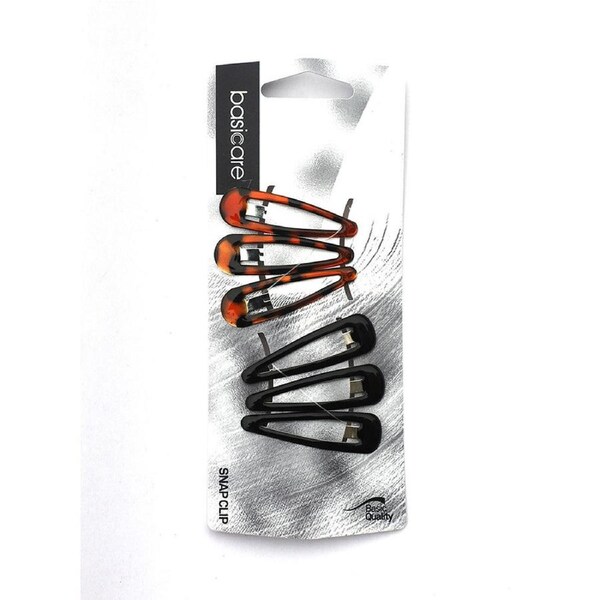 Basicare Shell Snap Hair Clips 4.8cm Secure Hold Hair Accessories Pack
