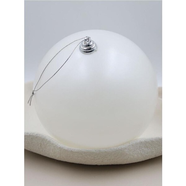 Pearl 200mm Christmas Bauble Gloss 4 Pack