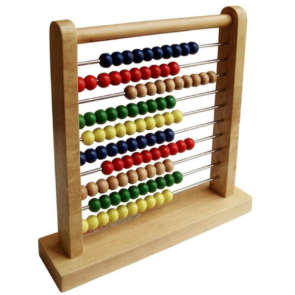 Wooden Abacus with Metal Bars