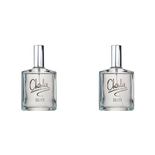 2x Revlon Charlie Silver 100ml Eau De Toilette/Fragrances/Natural Spray f/ Women