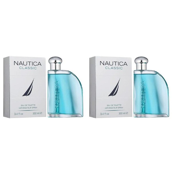 2x Nautica 100ml Classic Eau De Toilette/EDT Fragrances/Natural Spray for Men