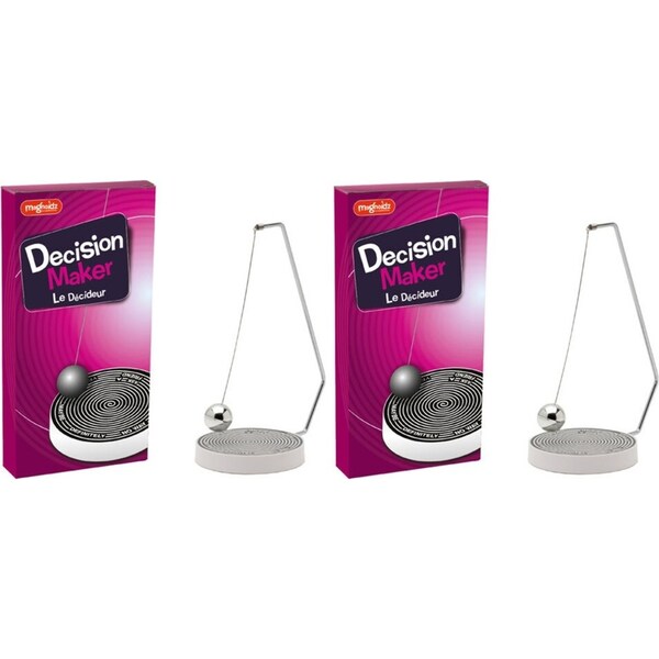 2PK Magnoidz Decision Maker Game Ball Table/Desk Home/Office Room Decor Silver