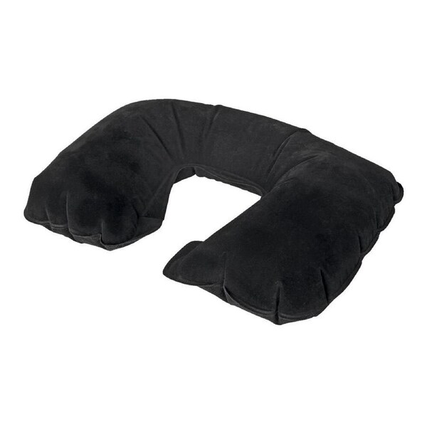 Crest Sleep Anywhere Inflatable Neck Pillow Travel/Flight Support Cushion BK