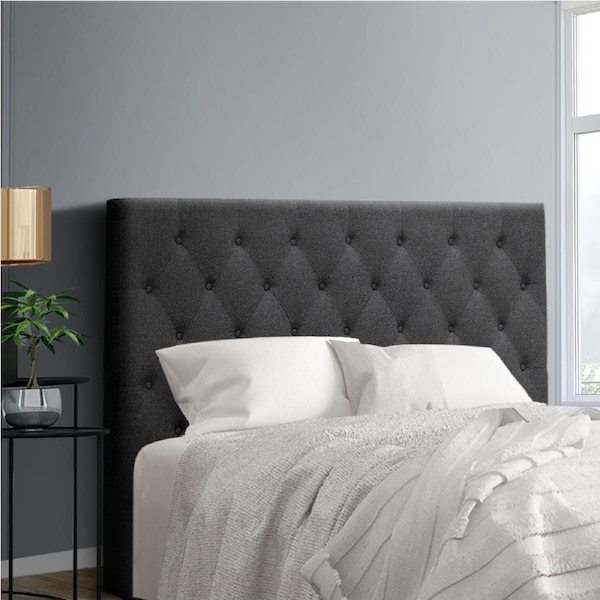 146cm Artiss Bed Head Double Size Fabric - CAPPI Charcoal