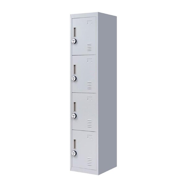 4-Door Vertical Locker for Office Gym Shed School Home Storage